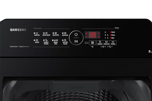 Samsung 8 kg, 5 star, Eco Bubble Tech, Digital Inverter Motor, Soft Closing Door, Fully-Automatic Top Load Washing Machine (WA80BG4441BGTL, Light Gray) - Image 5