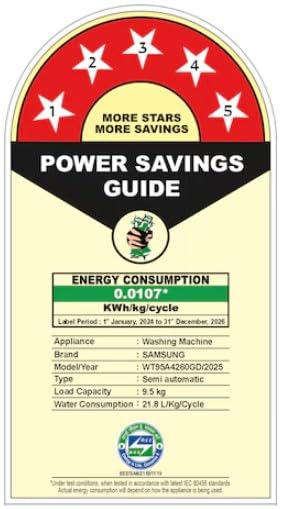 Samsung 9.5 Kg, 5 Star, Semi-Automatic Top Load Washing Machine (WT95A4260GD/TL, Air Turbo Drying, Dark Gray, 5 Year Warranty on Wash Motor) - Image 2