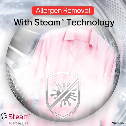 LG 12 Kg, 5 Star, AI Direct Drive Technology, Wi-Fi, Steam Fully Automatic Front Load Washing Machine (FHP1412Z5O, Intelligent & Convenient Fabric Care, Allergy Care, Remote Control, Onyx Black) - Image 6