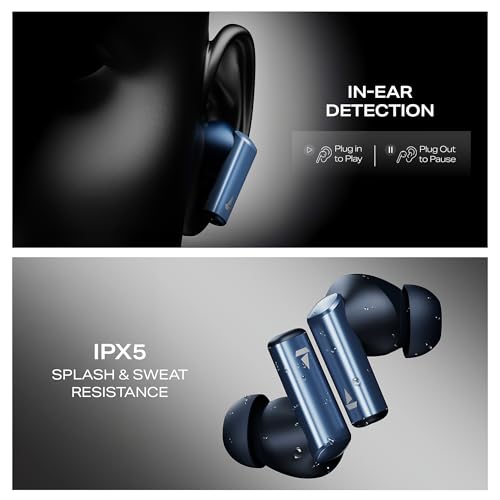 boAt Airdopes Prime 701 ANC (2025 Launch),46dB Hybrid ANC, 50Hr Battery, Real Spatial Audio,Multidevice Connect,App Support, Bluetooth Earbuds, TWS Ear Buds Wireless Earphones with mic (Titanium Blue) - Image 2