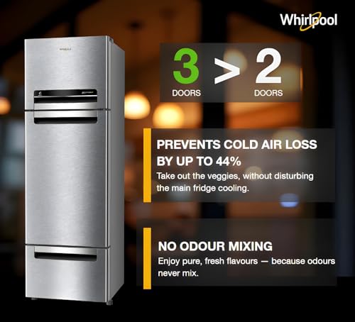 Whirlpool 270 L (Gross Capacity 300L) Frost Free Triple-Door Refrigerator (FP 313D PROTTON ROY ALPHA STEEL (Z) - Image 7