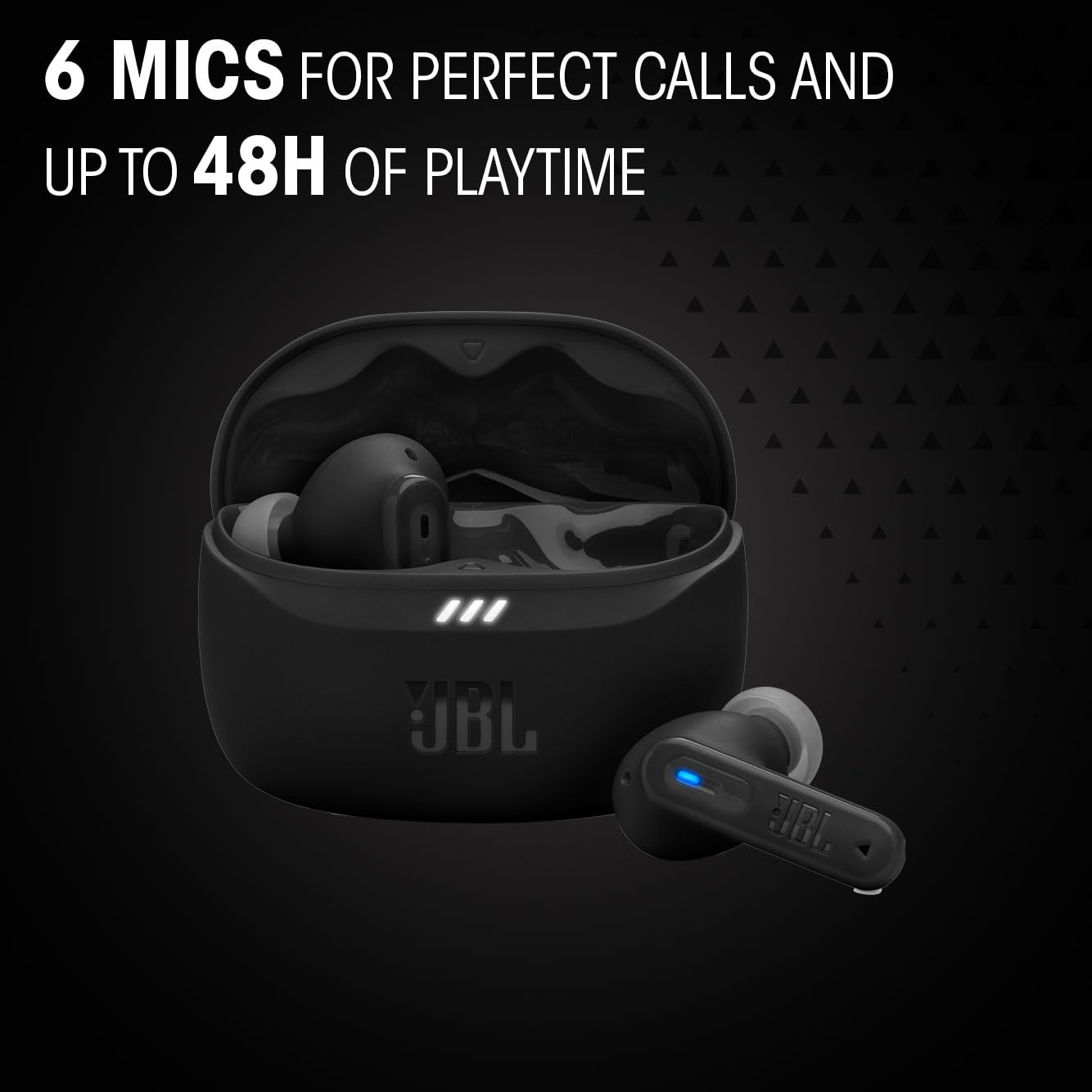 JBL New Launch Tune Beam 2 TWS, ANC Earbuds, 48Hr Playtime,Dual Connect, Ambient Aware, Relax Mode, Customized EQ with Headphones App, 6 Mics for Clear Calls, Spatial Sound, Personi-Fi 3.0 (Black) - Image 7