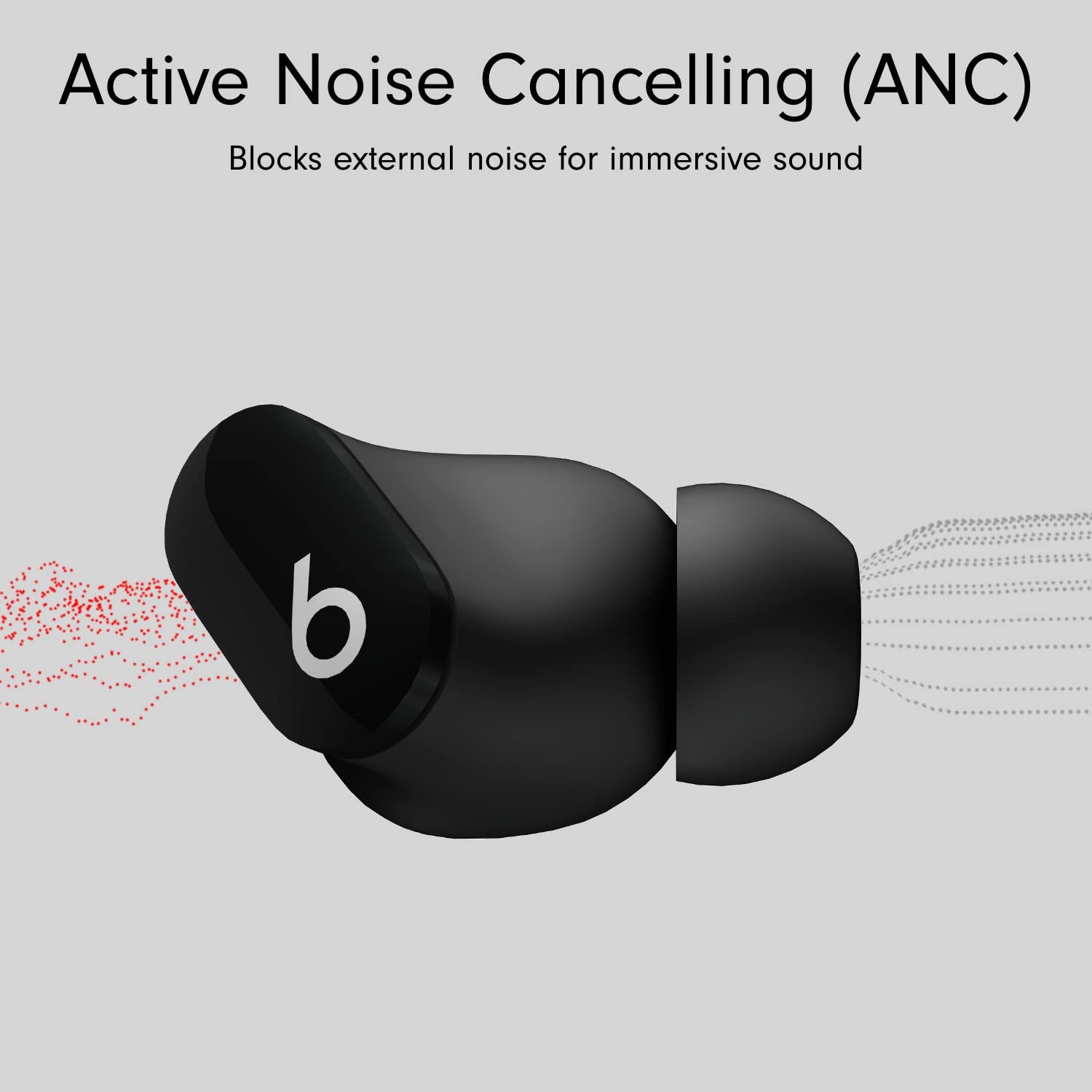 Beats Studio Buds - Wireless Bluetooth Noise Cancelling Earbuds - Up to 8H Battery Life, Up to 24H w Charging Case, IPX4 Rating, Sweat Resistant, Apple & Android Compatible, Built-in Mic - Black - Image 7
