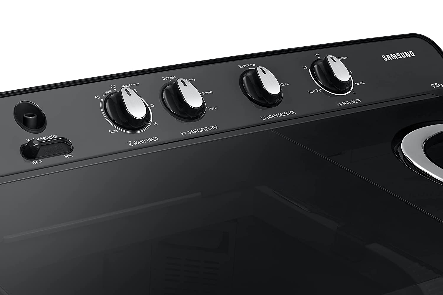 Samsung 9.5 Kg, 5 Star, Semi-Automatic Top Load Washing Machine (WT95A4260GD/TL, Air Turbo Drying, Dark Gray, 5 Year Warranty on Wash Motor) - Image 5