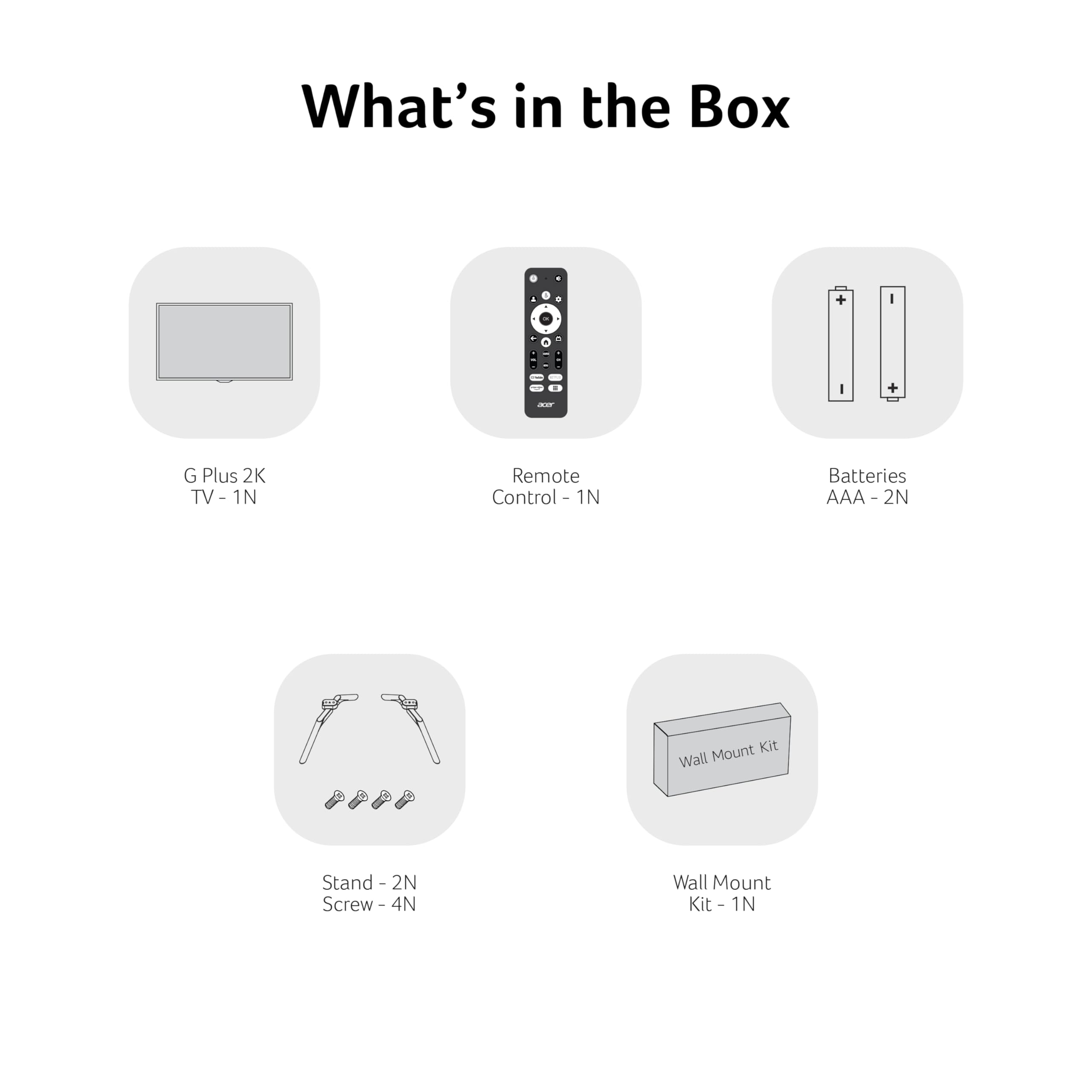 acer 139 cm (55 inches) G Plus Series 4K Ultra HD LED Smart Google TV AR55UDGGR2851AD - Image 5