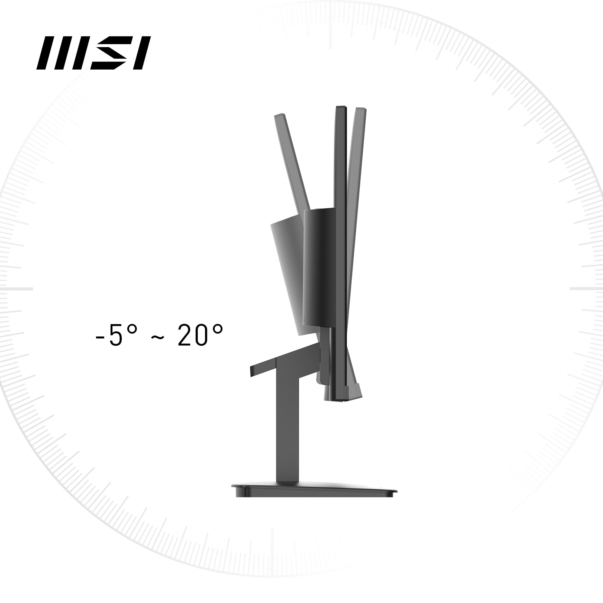 MSI PRO MP2412, 23.8-inch, Wide View Panel, FHD 1920x1080, 100Hz, Black, Eye-Friendly Screen, VESA Mountable, Display Kit Support, Tilt Adjustable, HDMI 1.4b, DP 1.2a Monitor - Image 2