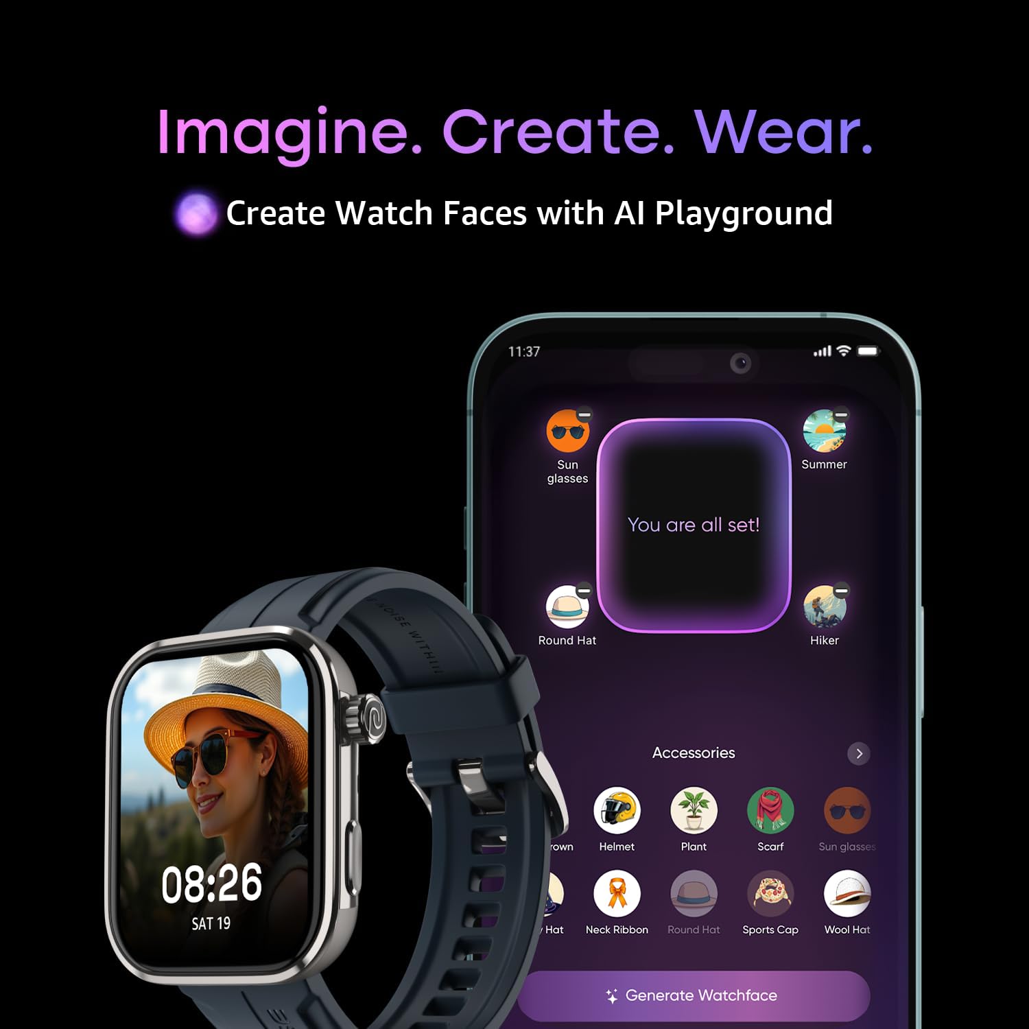 Noise Pro 6 Max Smart Watch:Intelligent AI, Endless AI Watch Faces, AI Companion, 1.96” AMOLED, Stainless Steel Build, Built-in GPS, 5 ATM, EN2 Processor, for iOS & Android(Pure Titanium) - Image 8