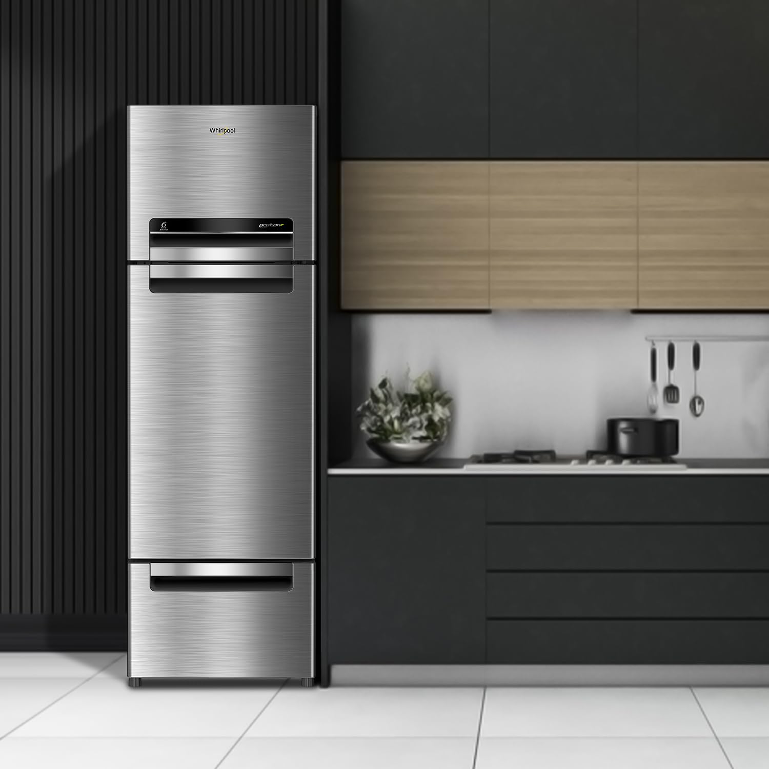 Whirlpool 270 L (Gross Capacity 300L) Frost Free Triple-Door Refrigerator (FP 313D PROTTON ROY ALPHA STEEL (Z) - Image 9