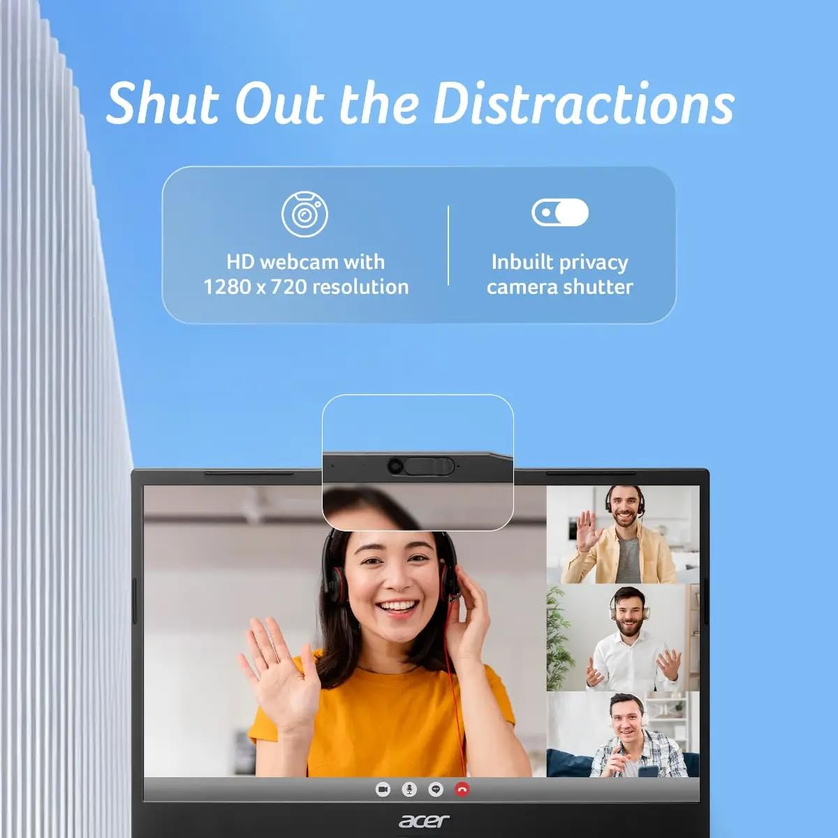 acer TravelLite Smart FHD TL04-51M Laptop, Intel Core i5 1334u 13th Gen 8 Core with 16GB Ram / 512GB NVMe SSD/Intel Iris Xe Graphics/Windows 11 / MS-Office / 14 Inch / 1 Year Brand Warranty - Image 5