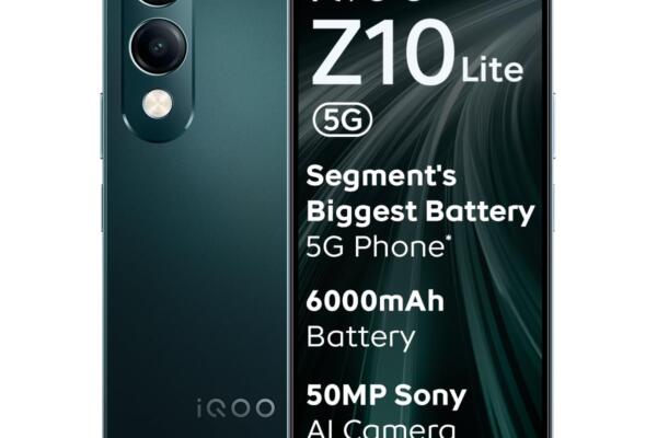 iQOO Z10 Lite 5G (Cyber Green, 6GB RAM, 128GB Storage) | 6000 mAh Battery | Dimensity 6300 5G Processor with 433K+* AnTuTu Score | IP64 Rated & Military Grade Shock-Resistance*