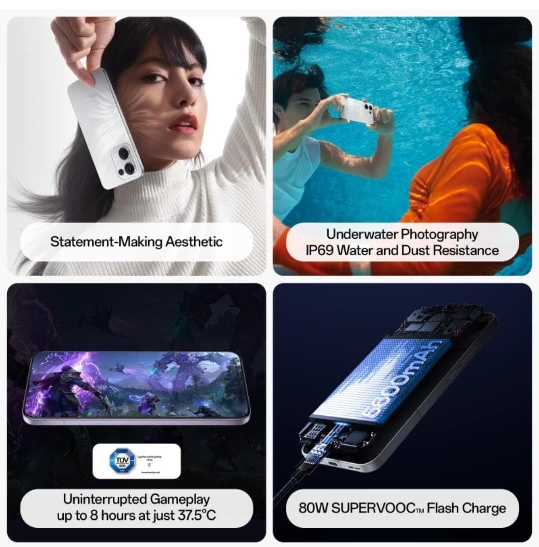 OPPO Reno13 5G (Luminous Blue,8 GB RAM, 128 GB Storage) with No Cost EMI/Additional Exchange Offers - Image 4
