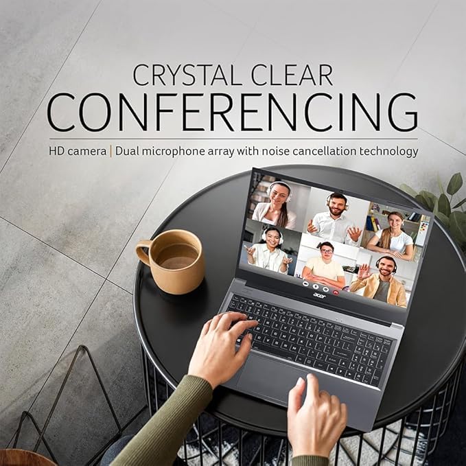 Acer Aspire Lite, 13th Gen, Intel Core i3-1305U, 8GB RAM, 512GB SSD, Full HD, 15.6"/39.62cm, Windows 11 Home, Steel Gray, 1.59KG, AL15-53, Metal Body, 36 WHR, Thin and Light Premium Laptop - Image 6