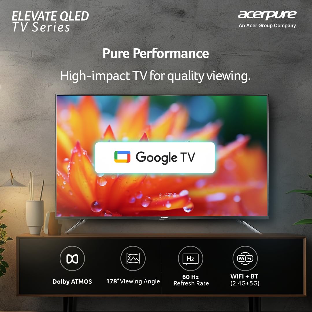 Acerpure 164 cm (65 inch) Elevate Series Ultra HD 4K QLED Smart Google TV AP65UG51QEVTD - Image 3