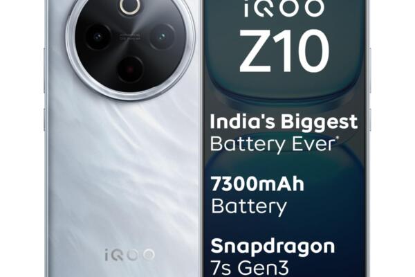 iQOO Z10 5G (Glacier Silver, 12GB RAM, 256GB Storage) | India's Biggest Ever 7300 mAh Battery | Snapdragon 7s Gen 3 Processor | Brightest Quad Curved AMOLED Display in The Segment