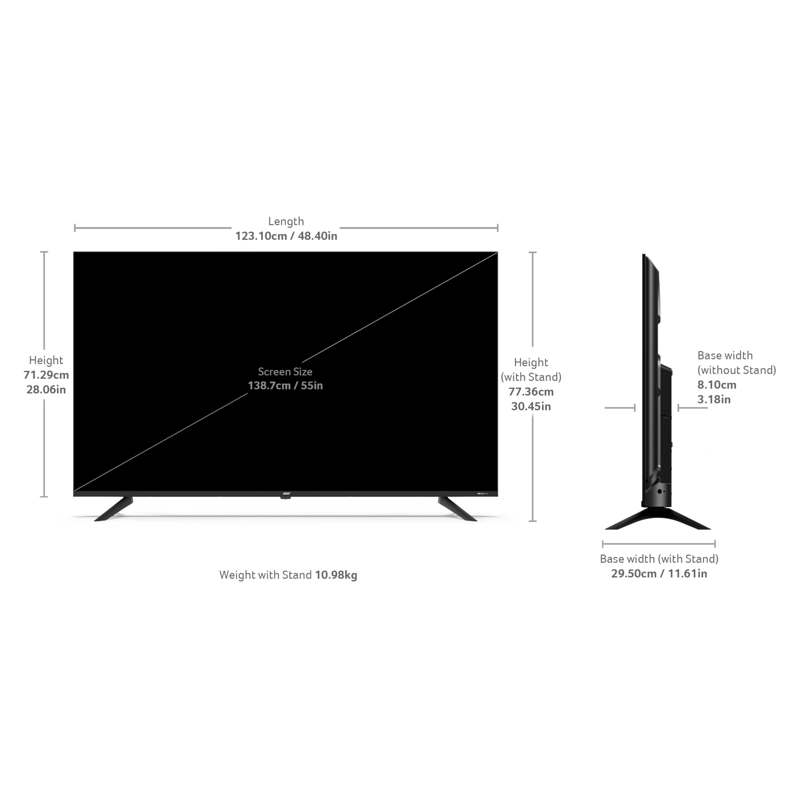 acer 139 cm (55 inches) G Plus Series 4K Ultra HD LED Smart Google TV AR55UDGGR2851AD - Image 4