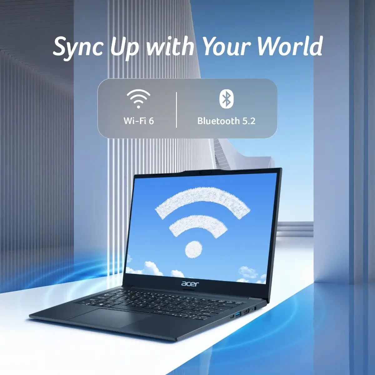 acer TravelLite Smart FHD TL04-51M Laptop, Intel Core i5 1334u 13th Gen 8 Core with 16GB Ram / 512GB NVMe SSD/Intel Iris Xe Graphics/Windows 11 / MS-Office / 14 Inch / 1 Year Brand Warranty - Image 7