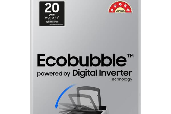 Samsung 8 kg, 5 star, Eco Bubble Tech, Digital Inverter Motor, Soft Closing Door, Fully-Automatic Top Load Washing Machine (WA80BG4441BGTL, Light Gray)