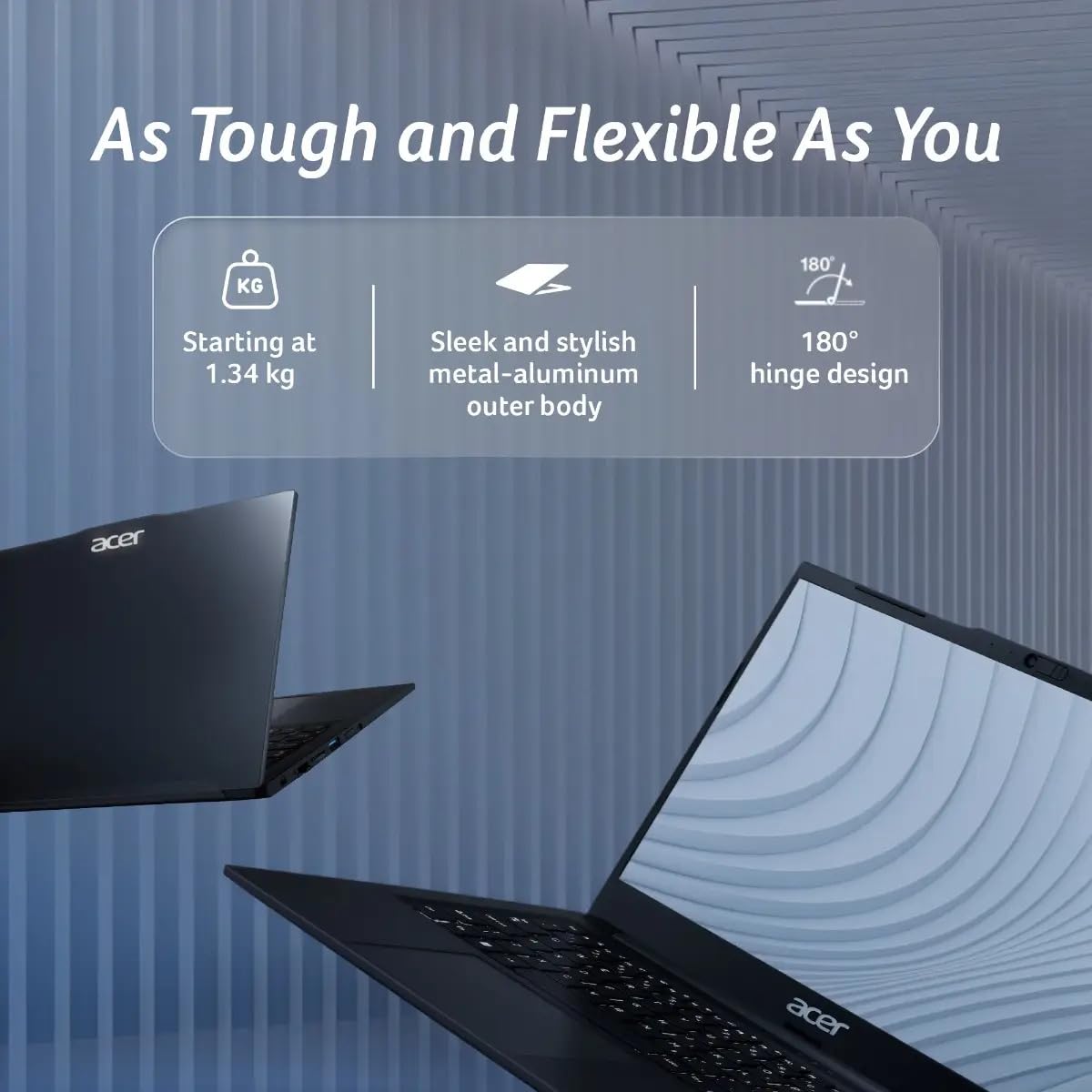 acer TravelLite Smart FHD TL04-51M Laptop, Intel Core i5 1334u 13th Gen 8 Core with 16GB Ram / 512GB NVMe SSD/Intel Iris Xe Graphics/Windows 11 / MS-Office / 14 Inch / 1 Year Brand Warranty - Image 4