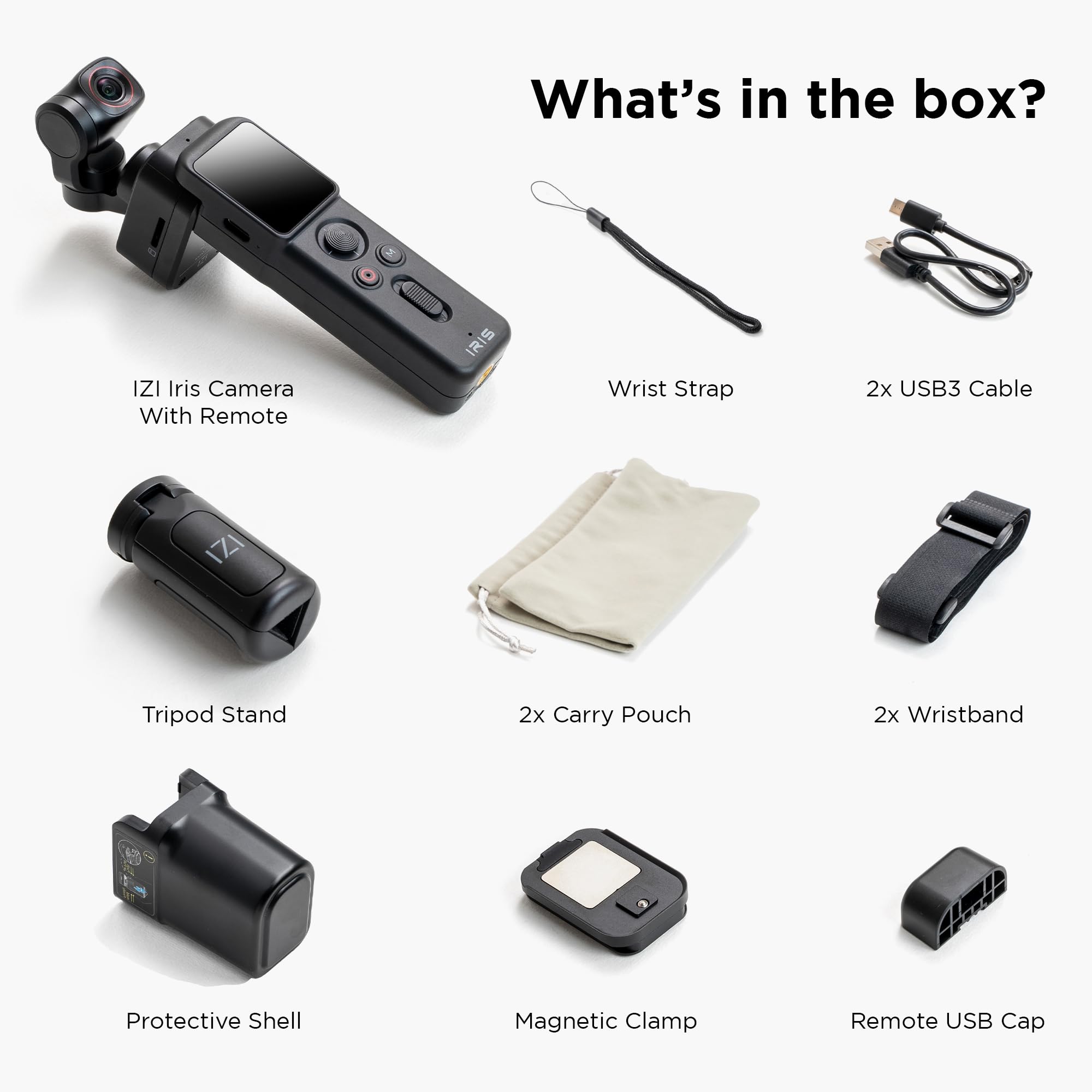 IZI IRIS Pocket 4K Vlogging Camera - with Dual AMOLED Display 1/1.3" CMOS Sensor, 3-Axis Gimbal Stabilizer, AI Tracking, 512GB Support, 160-Min Battery, Best Video Camera for Youtubers & Instagram - Image 2