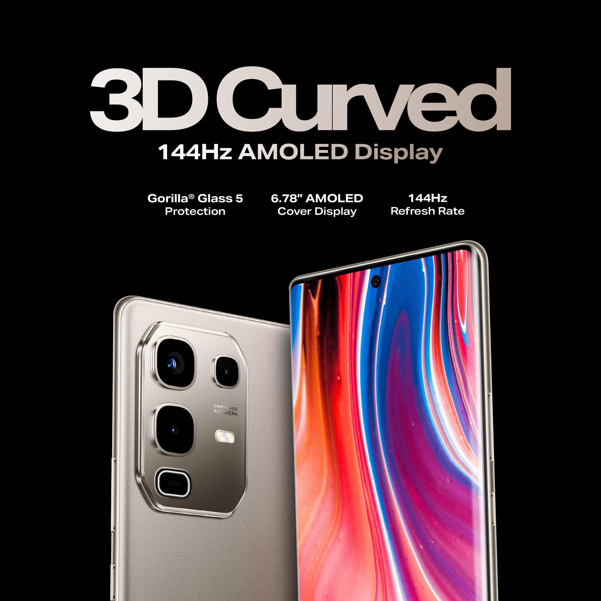 Infinix Note 50s 5G+ (Titanium Grey, 6GB RAM, 128GB Storage) | Slimmest 3D Curved 144Hz AMOLED Display | 5500mAH Battery | Dual Speakers by JBL | 90FPS BGMI | 64MP Sony Camera - Image 8