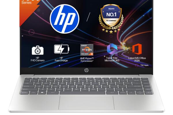 HP 15, AMD Ryzen 3 7320U (8GB DDR4, 512GB SSD) FHD, Anti-Glare, Micro-Edge, 15.6''/39.6cm, Win11, M365 Basic(1yr)* Office24, Silver, 1.59kg, fc0500AU, FHD Camera w/Privacy Shutter Laptop