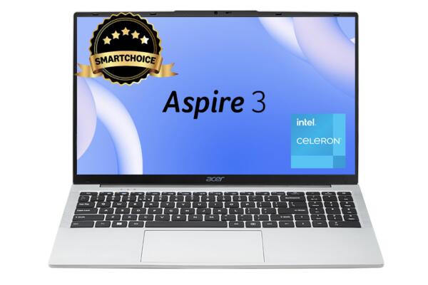 acer [SmartChoice Aspire 3 Laptop Intel Core Celeron N4500 Processor Laptop (8 GB LPDDR4X SDRAM/512 GB SSD/Win11 Home/38 WHR/HD Webcam) A325-45 with 39.63 cm (15.6") HD Display, Pure Silver, 1.5 KG