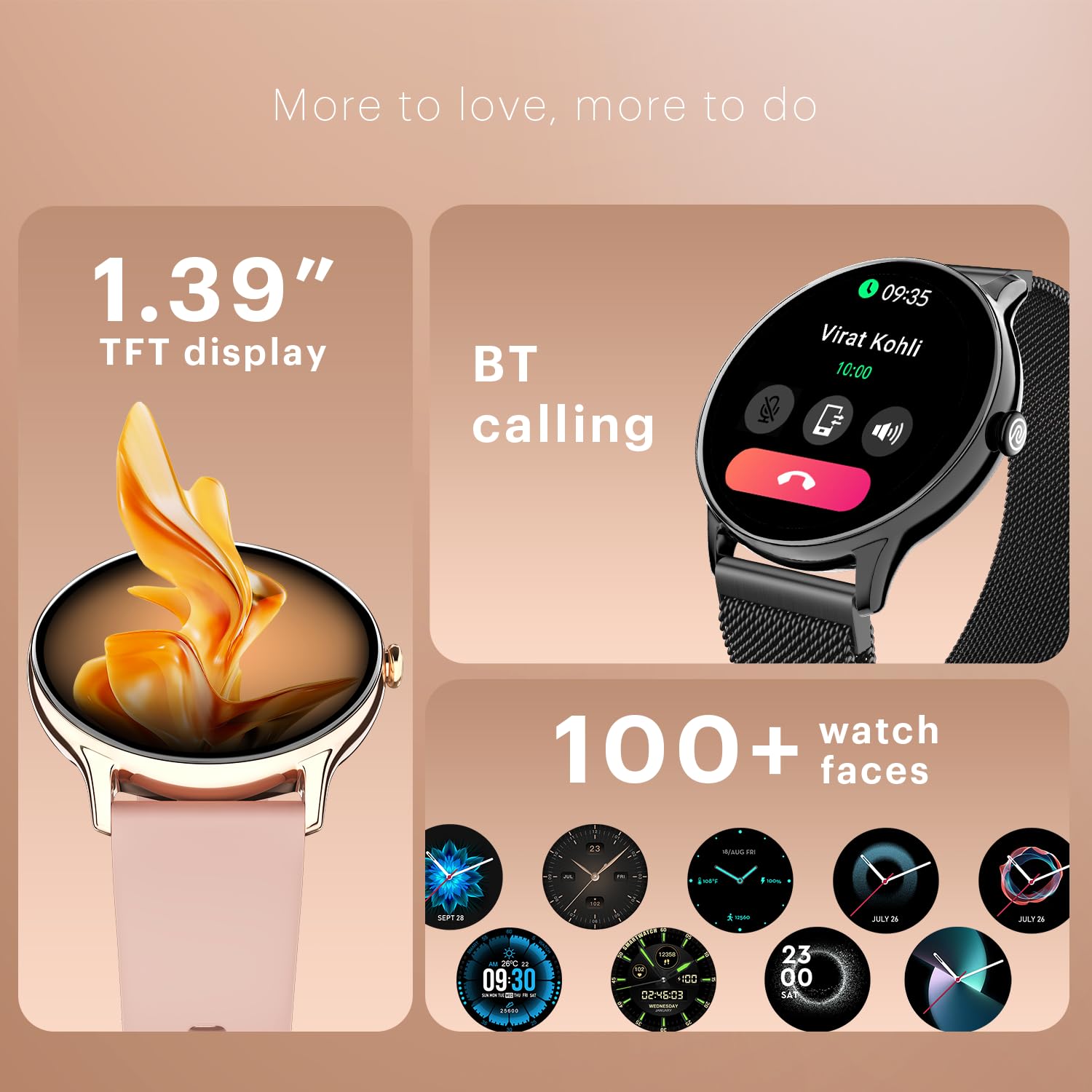Noise Twist Go Round dial Smartwatch with BT Calling, 1.39" Display, Metal Build, 100+ Watch Faces, IP68, Sleep Tracking, 100+ Sports Modes, 24/7 Heart Rate Monitoring (Jet Black) - Image 8