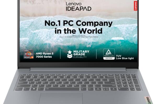 Lenovo IdeaPad Slim 3 Ryzen 3 7320U 15.6 inch (39.6cm) FHD Laptop (8GB/512GB SSD/Windows 11/Office 2021/Alexa Built-in/3 Month Game Pass/Arctic Grey/1.62Kg), 82XQ008DIN