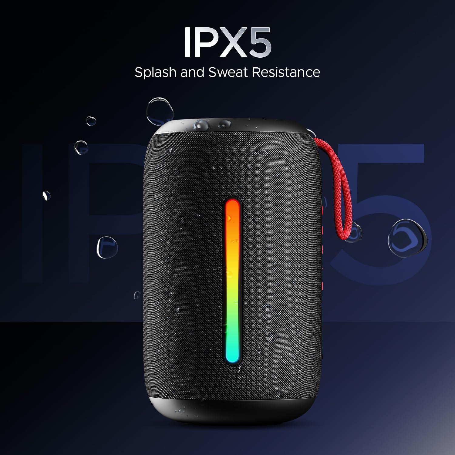 Boat Stone 352 Pro/Stone 358 Pro w/ 14W Signature Sound, Up to 12 Hours Playback, RGB LEDs, TWS Feature, Built-in Mic, BTv5.3, Free Music Streaming on JioSaavn Bluetooth Speaker (Raging Black) - Image 4