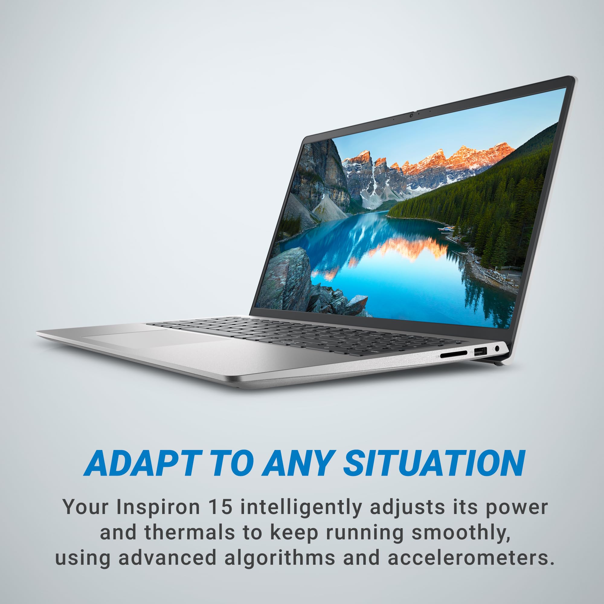 Dell 15, AMD Ryzen 5-7530U Processor, 16GB RAM, 512GB SSD, FHD IPS 15.6"/39.62 cm 120Hz Display, Windows 11, MSO'24, Platinum Silver, 1.67kg, Standard Keyboard, 15 Month McAfee, Thin & Light Laptop - Image 2