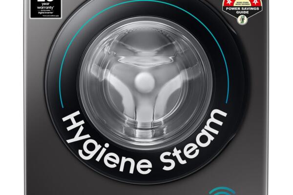 Samsung 8 kg, 5 star, Eco Bubble Technology, AI Control, Wi-Fi, Digital Inverter, Motor, Fully-Automatic Front Load Washing Machine (WW80T504DAX1TL, Hygiene Steam, Inox)