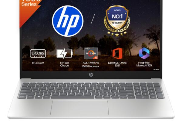 HP 15, AMD Ryzen 5 7520U,(16GB DDR5, 512GB SSD), Anti-Glare, Micro-Edge, FHD, 15.6''/39.6cm, Win 11, Office 21, Silver, 1.59kg, fc0690au, AMD Radeon Graphics, FHD Camera, Backlit KB Laptop