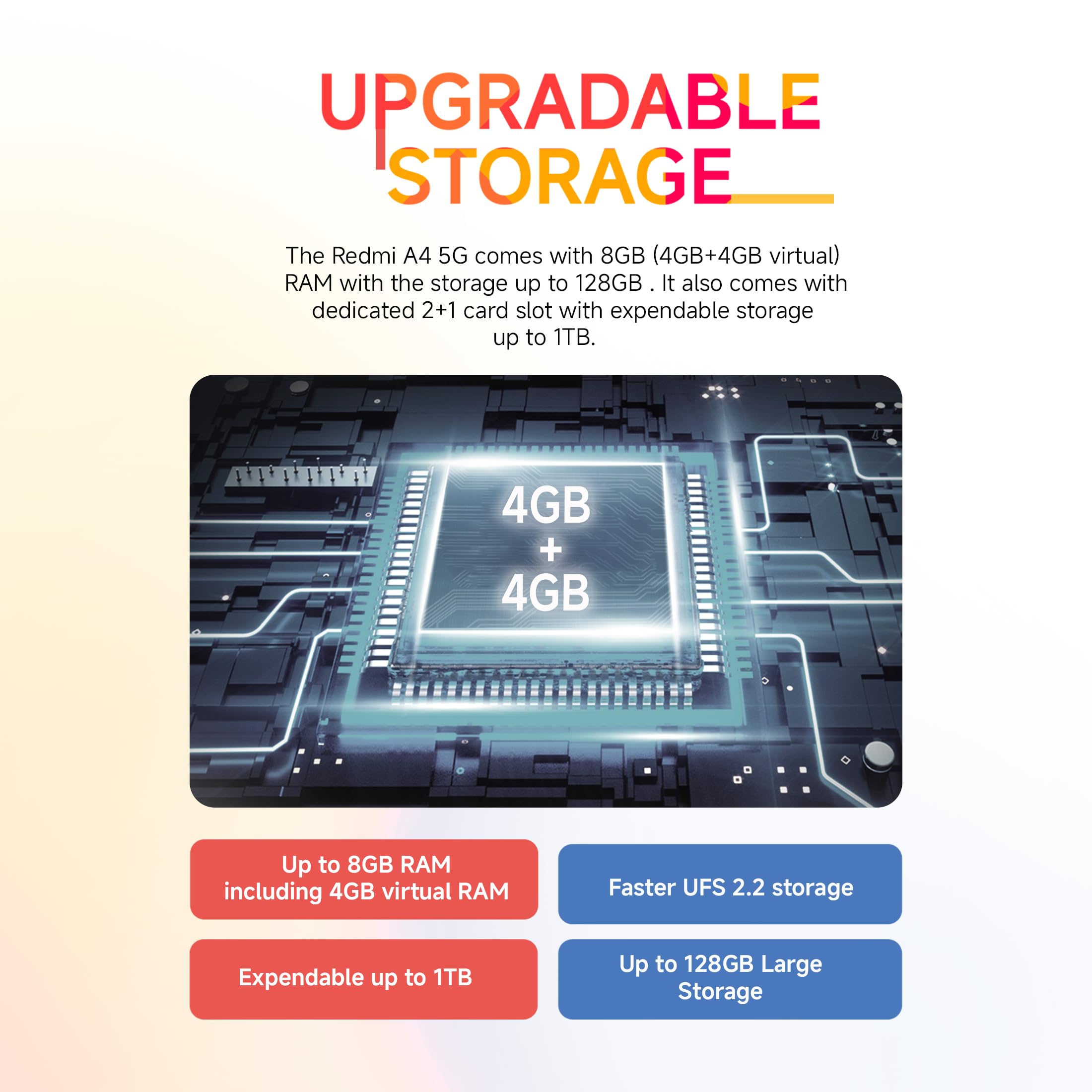 Redmi A4 5G (Sparkle Purple, 6GB RAM, 128GB Storage) | Global Debut SD 4s Gen 2 | Segment Largest 6.88in 120Hz | 50MP Dual Camera | 18W Fast Charging - Image 4