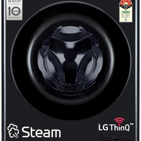 LG 12 Kg, 5 Star, AI Direct Drive Technology, Wi-Fi, Steam Fully Automatic Front Load Washing Machine (FHP1412Z5O, Intelligent & Convenient Fabric Care, Allergy Care, Remote Control, Onyx Black)