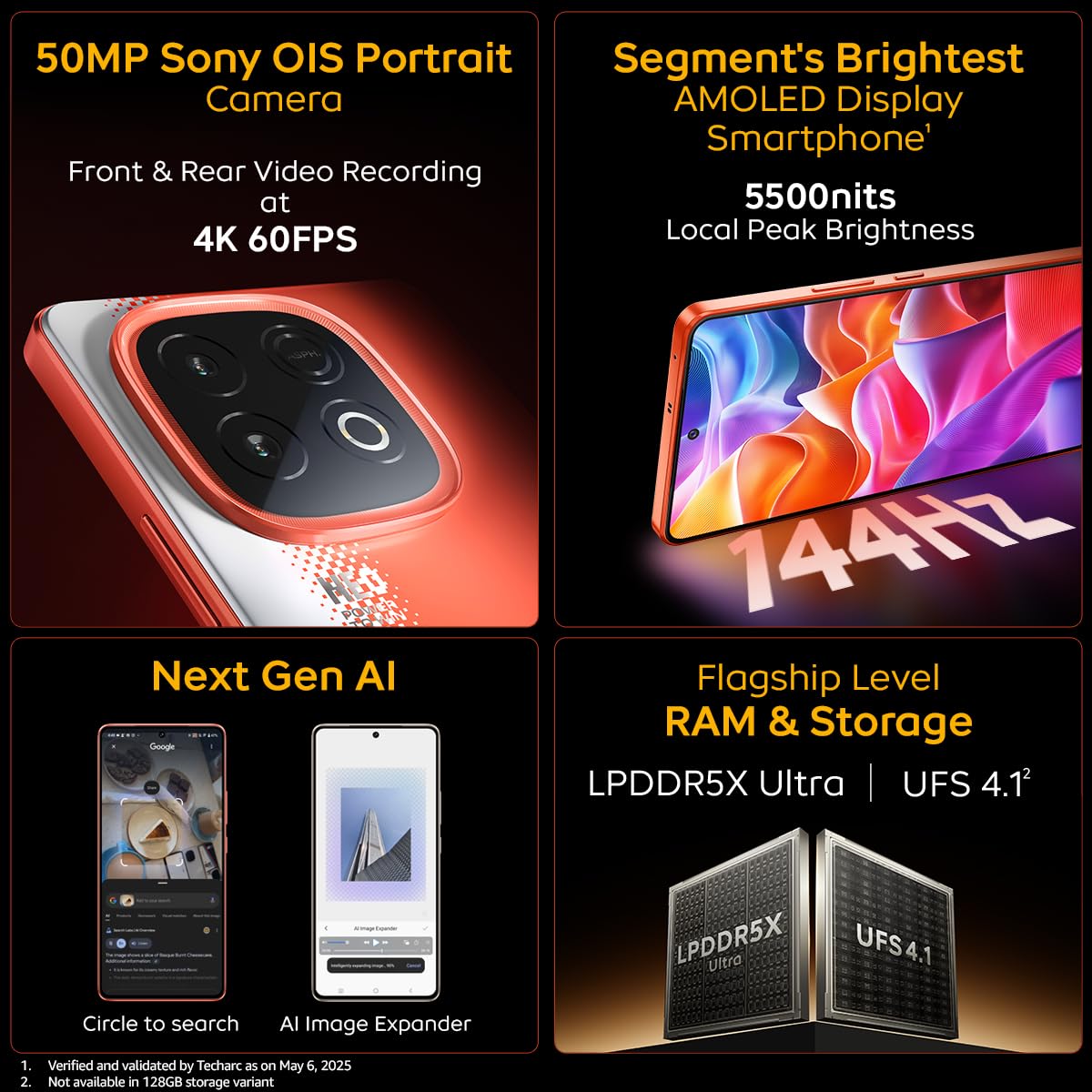 iQOO Neo 10 (Inferno Red, 16GB RAM, 512GB Storage) | Snapdragon 8s Gen 4 Processor & SuperComputing Chip Q1 | 7000 mAh Battery | Segment’s Highest 144 FPS Gaming Smartphone - Image 4