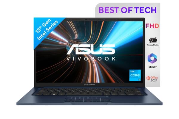 ASUS Vivobook 14,Intel Core i3-1315U Processor, (8GB RAM/512GB SSD/14 FHD (1920 x 1080)/Win 11/M365 Basic (1Year)*/Office Home 2024/Quiet Blue/1.40 kg), X1404VA-NK760WS