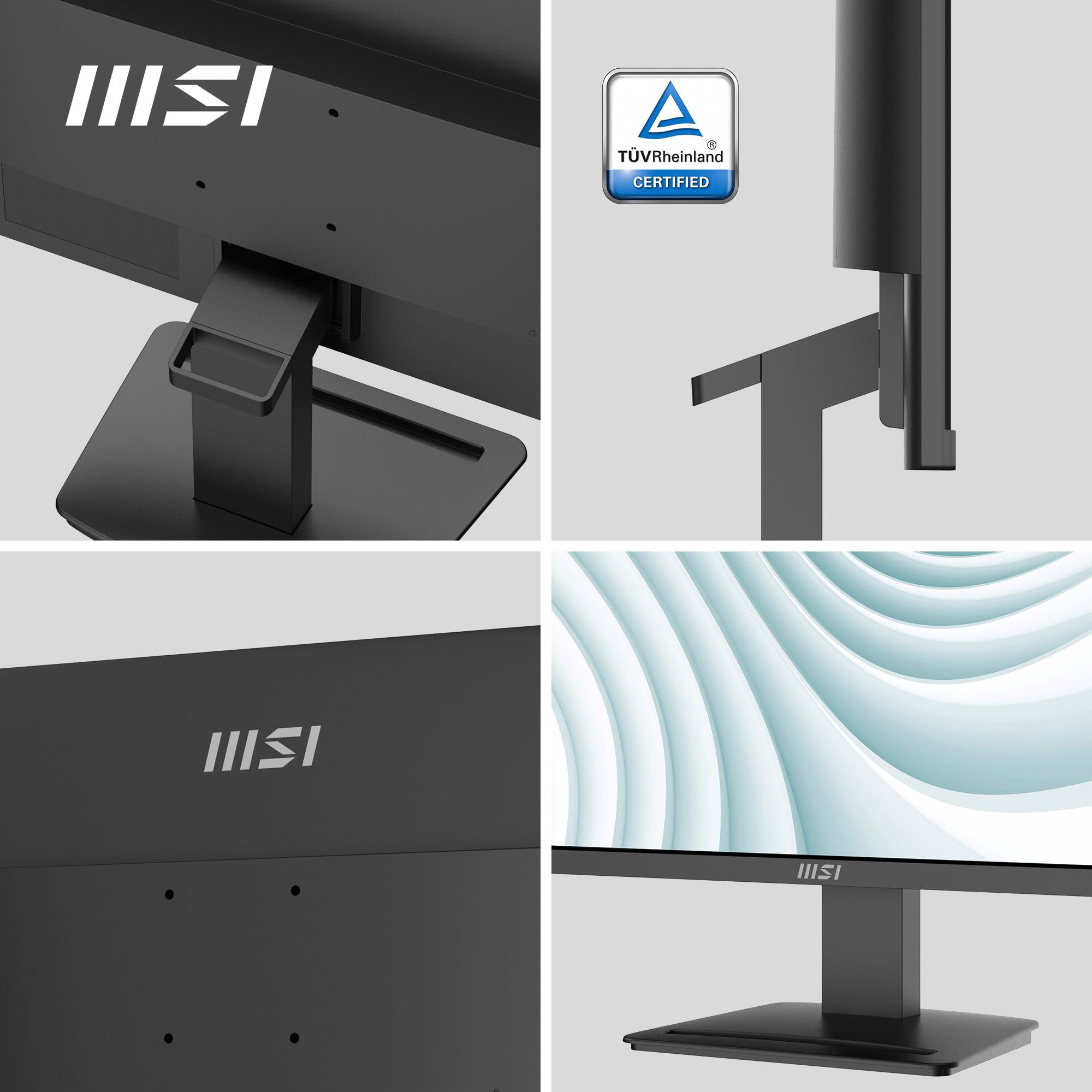 MSI PRO MP2412, 23.8-inch, Wide View Panel, FHD 1920x1080, 100Hz, Black, Eye-Friendly Screen, VESA Mountable, Display Kit Support, Tilt Adjustable, HDMI 1.4b, DP 1.2a Monitor - Image 5