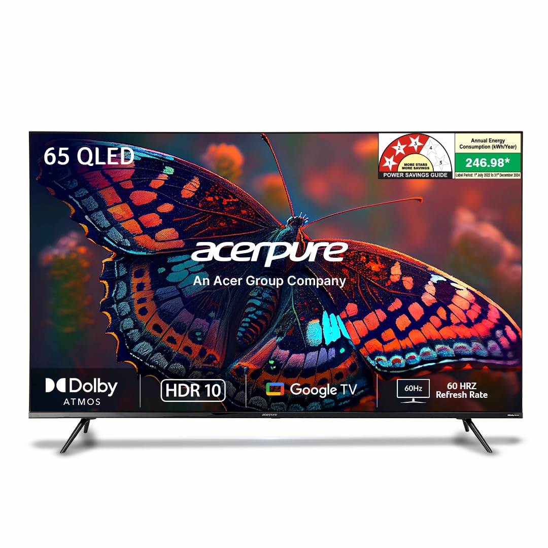 Acerpure 164 cm (65 inch) Elevate Series Ultra HD 4K QLED Smart Google TV AP65UG51QEVTD