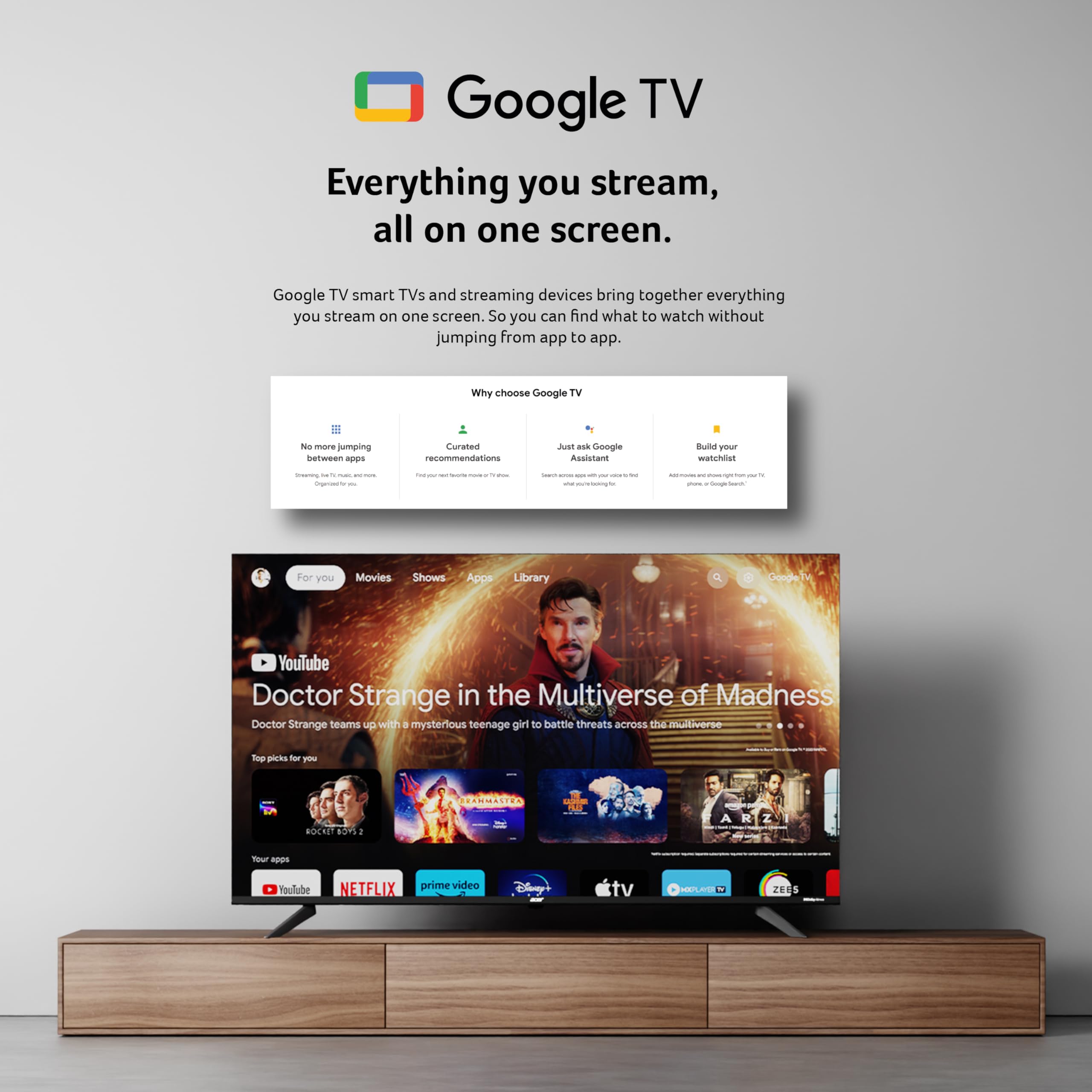 acer 139 cm (55 inches) G Plus Series 4K Ultra HD LED Smart Google TV AR55UDGGR2851AD - Image 7