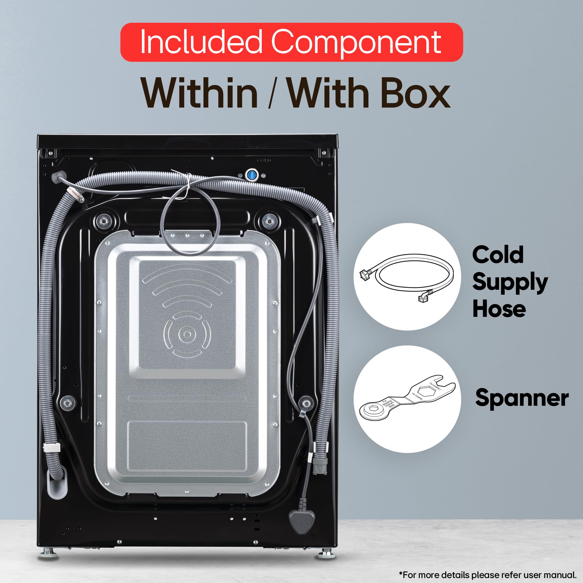 LG 12 Kg, 5 Star, AI Direct Drive Technology, Wi-Fi, Steam Fully Automatic Front Load Washing Machine (FHP1412Z5O, Intelligent & Convenient Fabric Care, Allergy Care, Remote Control, Onyx Black) - Image 10