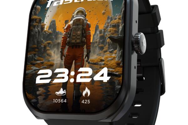 Fastrack Limitless FS2+ Smart Watch, 2.01" UltraVU Display, Functional Crown, SingleSync BT Calling, 110+ Sports Modes, 200+ Smartwatch Faces, Upto 7 Day Battery, AI Voice Assistant (Black)