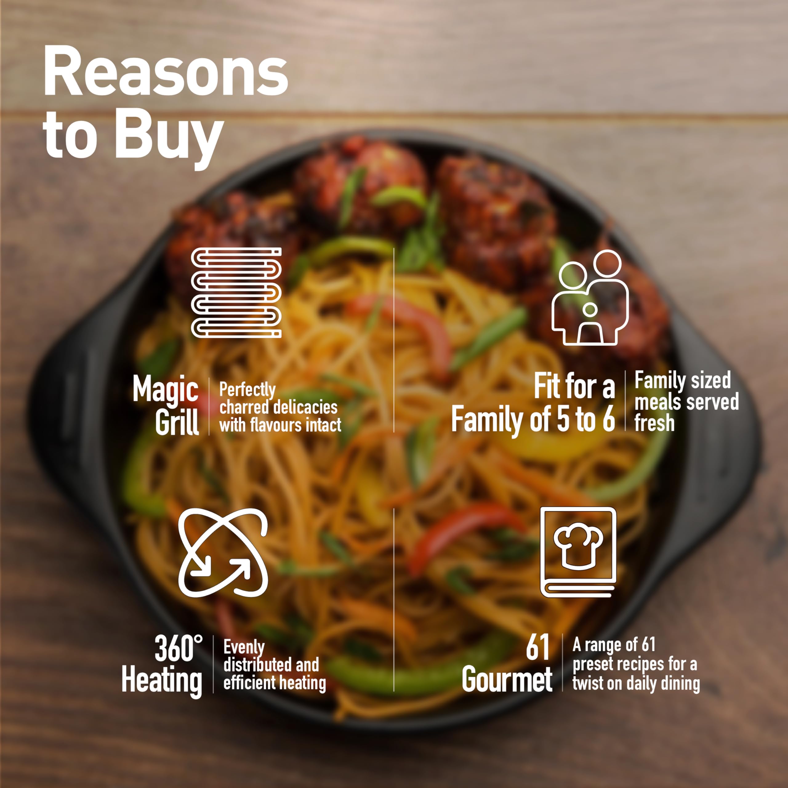 Panasonic 23L Convection Microwave Oven(NN-CT353BFDG,Black Mirror, 360° Heat Wrap, Magic Grill) - Image 9