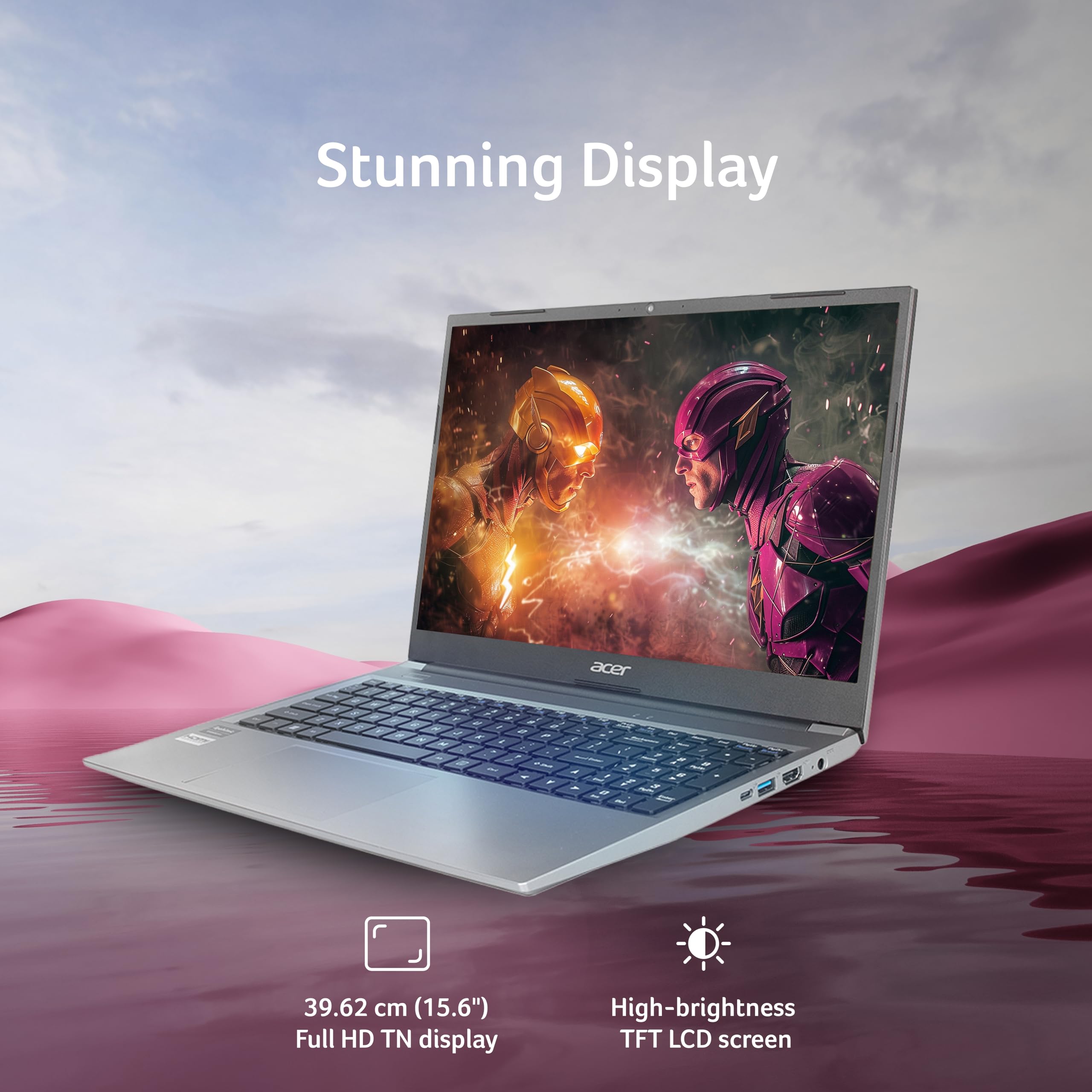 Acer Aspire Lite, Intel Core i5 13th Gen - 1334U, 16GB RAM, 512GB SSD, Full HD 15.6"/39.62 cm, Windows 11 Home, MS Office, Steel Gray, 1.59 KG, AL15-53, Metal Body, Thin and Light Premium Laptop - Image 7