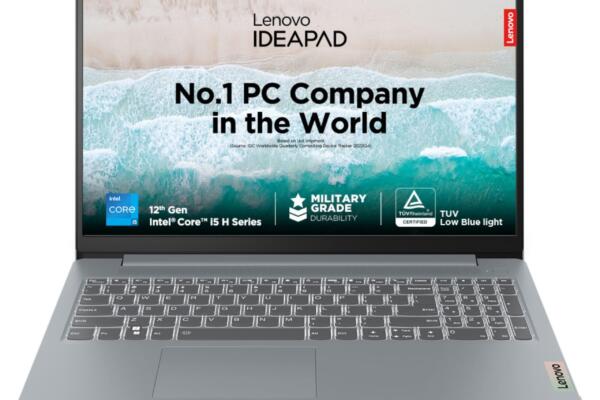 Lenovo IdeaPad Slim 3, 12th Gen Intel Core i5-12450H (16GB LPDDR5, 512GB SSD), Anti-glare, FHD 15.6"(39.6cm), Win 11, Office Home 2024, Arctic Grey, 1.62Kg, 83ER00MDIN, Thin & Light, Backlit KB Laptop