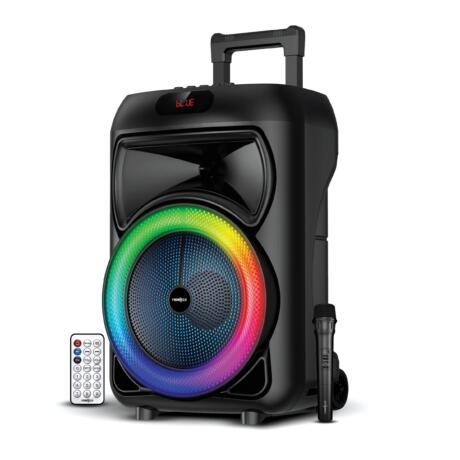 FRONTECH Encore Multimedia Wireless Trolley Speaker - 30W Output, Bluetooth 5.0, LED Display, Disco Light, Wheels, Handle - (SW-0136)
