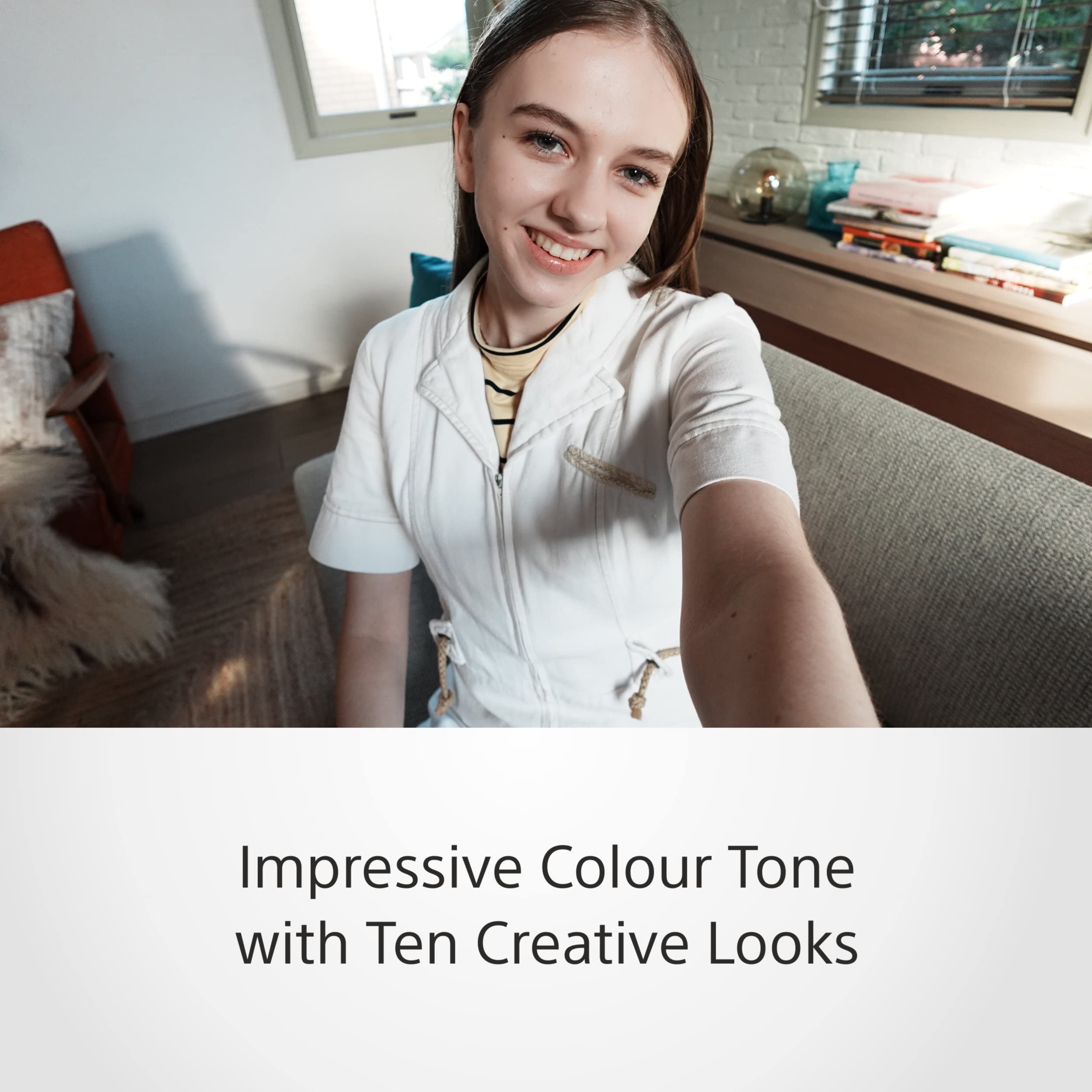 Sony Digital Camera ZV-1F for Content Creators with Ultra-Wide 20mm Prime Lens | Soft Skin Feature | Bokeh | Creative Look | Active Mode Stabilisation -Black - Image 10