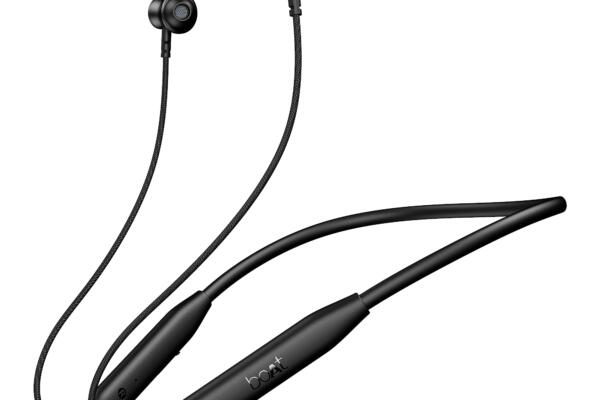 boAt 2025 Launch Rockerz 113, 40H Battery, Dual Pair, Fast Charge, ENx Tech, Stream Ad Free Music via App Support, Magnetic Buds, Bluetooth Neckband, Wireless with Mic in Ear Earphones (Active Black)
