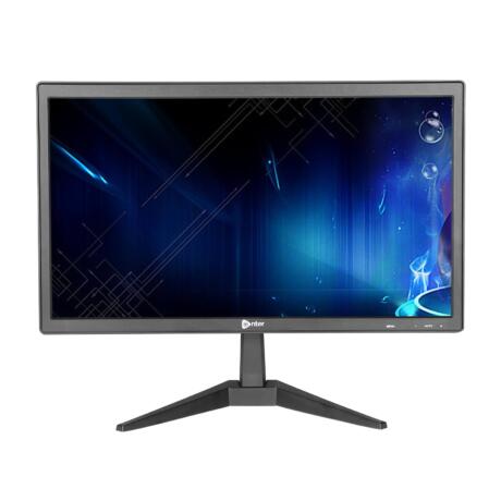 Enter A015 20 Inch (50.8 CM) Slim Wide LED Monitor | Refresh Rate 60 Hz, 1600 x 900 Pixels | Wall Mountable Slim & Stylish Design with 16.7M Colors | HDMI & VGA Ports (Full Black)