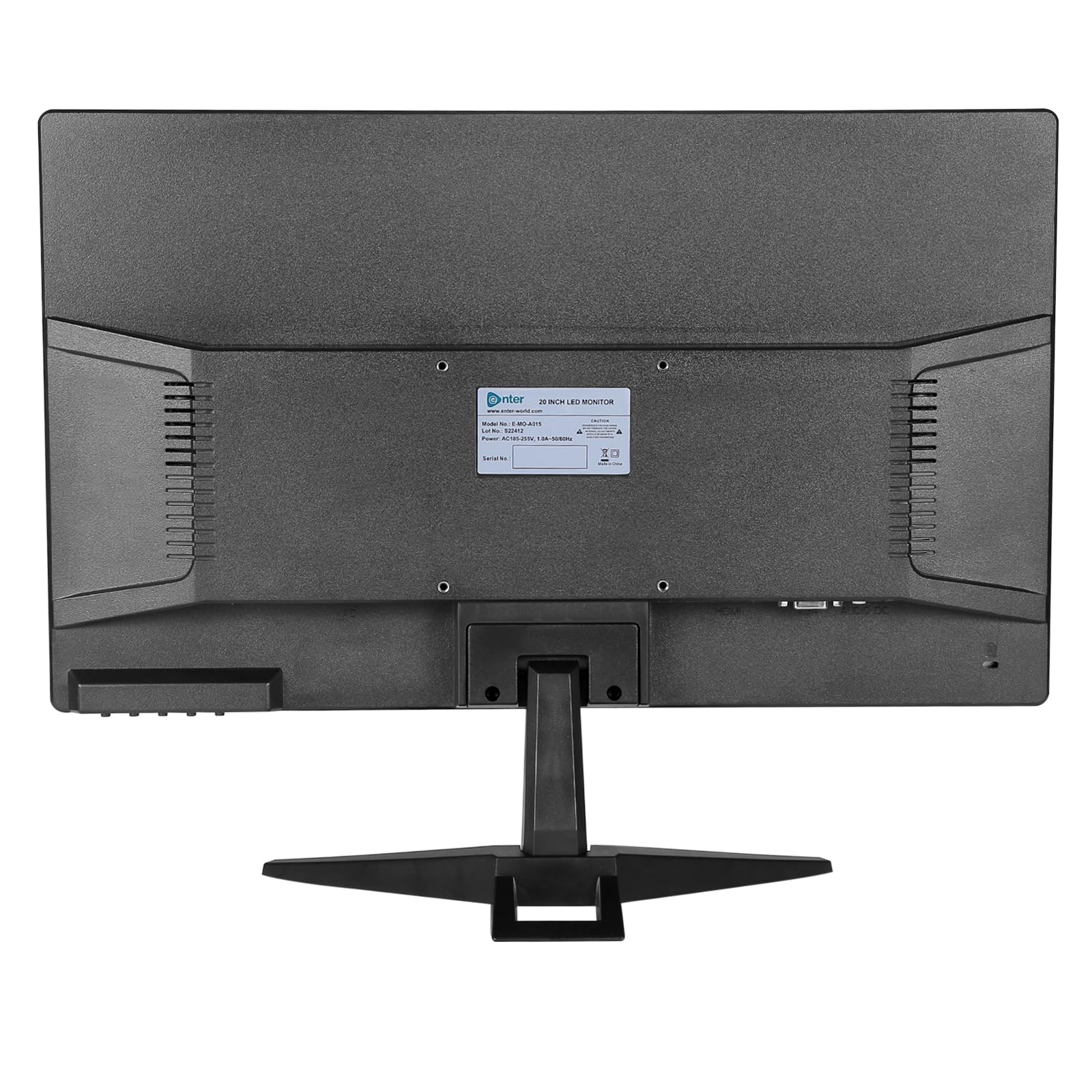 Enter A015 20 Inch (50.8 CM) Slim Wide LED Monitor | Refresh Rate 60 Hz, 1600 x 900 Pixels | Wall Mountable Slim & Stylish Design with 16.7M Colors | HDMI & VGA Ports (Full Black) - Image 4