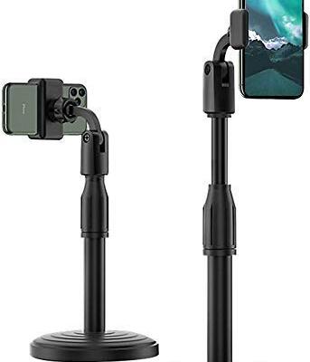 Sounce Phone Tabletop Stand Height Angle Adjustable Stand, Phone Holder for Desk Compatible with OnePlus Redmi Samsung Mi Oppo Vivo iPhone12 Mini 11 Pro Xs Xr X 8 7 Plus, All Smartphones (Black)